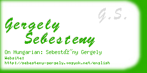 gergely sebesteny business card